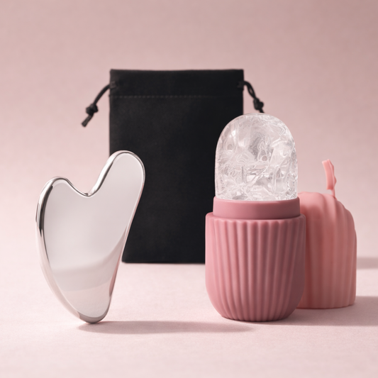 Zestaw BestieIceLift™ – Roller Chłodzący + Gua Sha na Opuchliznę Twarzy