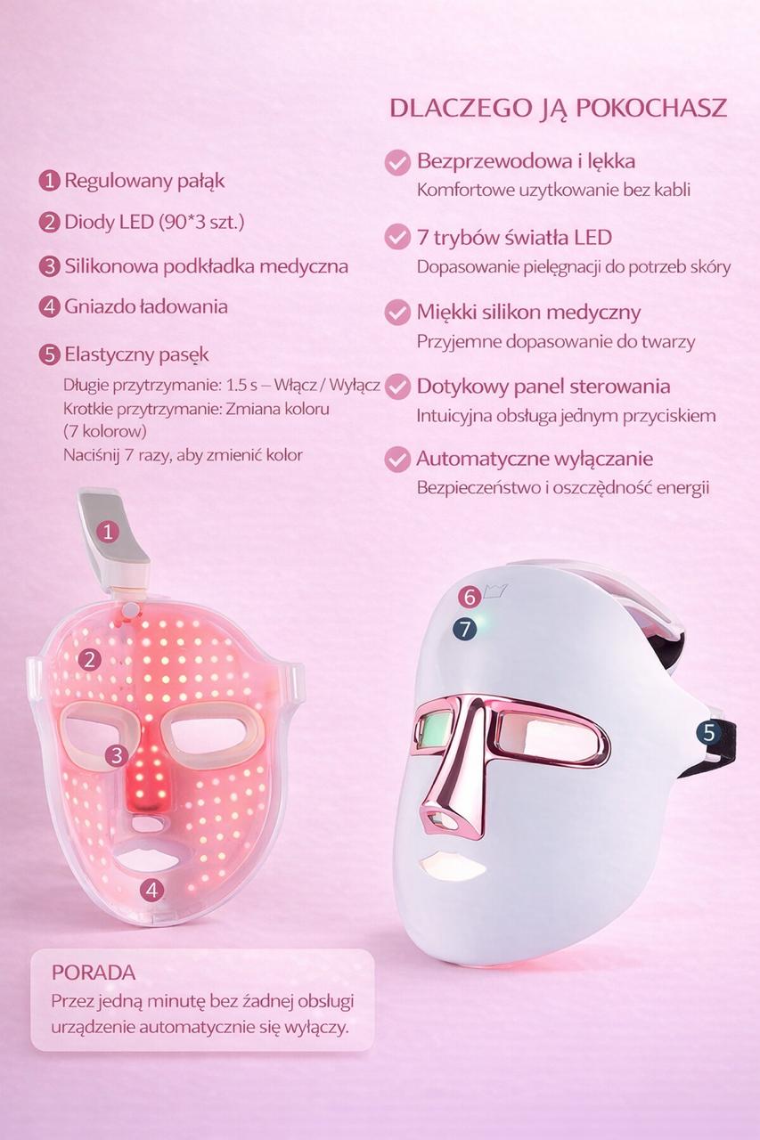 BestieAura™ – Maska LED światłoterapia anti-aging